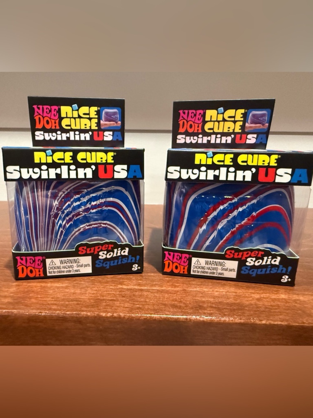 Bundle Needoh Nice Cube Swirlin' USA Limited Edition - Blue, Red and White 🇺🇸 🇺🇸